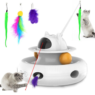 #ad Cat Laser Interactive Indoor Cat Pet Toys Automatic USB Cat Teaser Pet Toys $35.89
