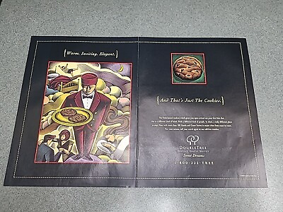#ad 1995 original print ad Double Tree Hotels Guest Suites Chocolate Chip Cookies $9.00