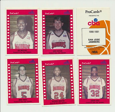 #ad Partial Team Set of 1990 91 ProCards San Jose Slammers b PEO $2.80