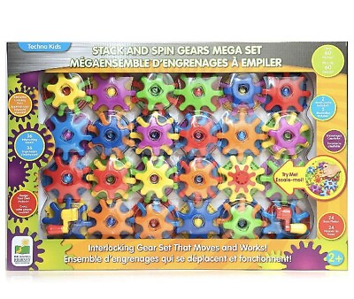 #ad Techno Kids Stack amp; Spin Gears Mega Set Over 60 Pieces $25.00