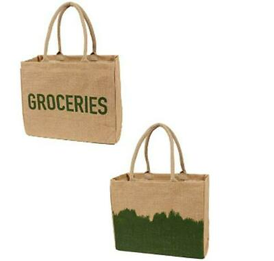 #ad Ayesha Curry Jute Tote Bags Natural Set of 2 $19.99