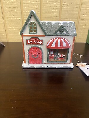 #ad Target Bullseye Playground Light Up Toy Shop Mini Christmas Village Piece $20.00