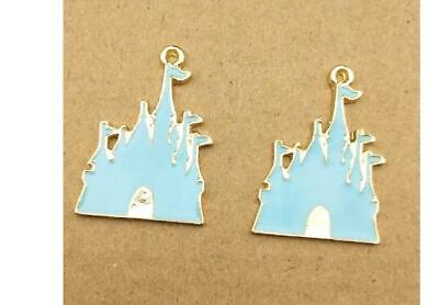 #ad 20pcs cartoon castle Metal Charm Pendant DIY Necklace Jewelry Making $12.00