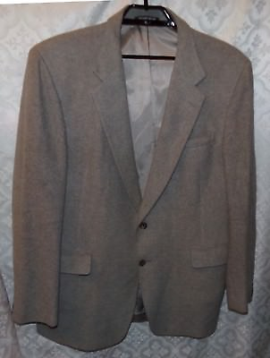 #ad Cashmere Gray Grey Sport Coat Blazer Mens 44 Robins Gold Label $99.87