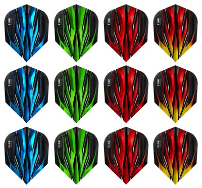 #ad 5 New Sets Harrows Fire Standard Dart Flights – Ships w Tracking Select Color $11.95