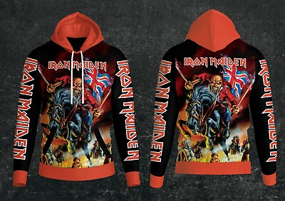 #ad iron maiden Killers Hoodie Rock Band dye sublimation light weight Pullover Hoode $26.99