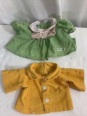 #ad vintage 1980s cabbage kids top and jacket yellow green and white buttons $7.49