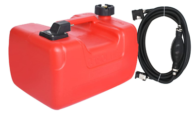 #ad 3 Gal 12L Portable Boat Fuel Tank With Hose Connector For Marine Outboard Motor $55.99