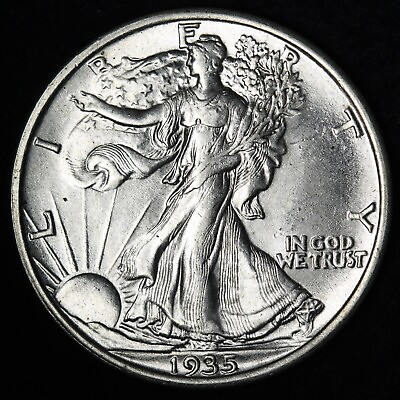 #ad 1935 Walking Liberty Silver Half Dollar CHOICE BU *UNCIRCULATED* MS E305 KHA $98.57