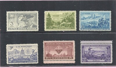#ad 1951 Commemorative Year Set US Mint Never Hinged Stamps $1.07