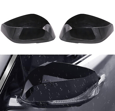 #ad Rearview Door Mirror Caps Cover For 2014 2021 Infiniti Q50 Sedan Gloss Black $46.54