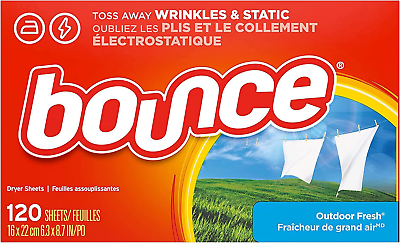 #ad Bounce Dryer Sheets Laundry Fabric Softener Outdoor Fresh Scent 120 Count $8.58