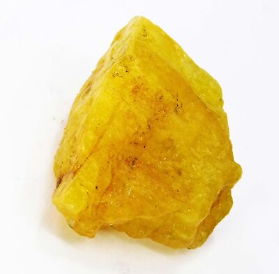 #ad 192 Ct Natural Yellow Sapphire Uncut Rough Earth Mind Loose Gemstone CERTIFIED $13.73