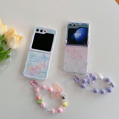 #ad For Samsung Galaxy Z Flip5 Flip4 Flip3 Cute Butterfly Flower Pattern Phone Case $10.07