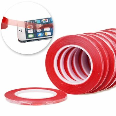 #ad 50M Adhesive RED Double Side Strong Sticky High Temp Tape Cell Phone LCD Screen $3.75