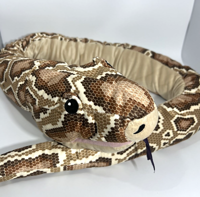 #ad Ikea Snake Hand Puppet Burmese Python Brown Kids Toy Cuddly Plush Animal 67quot; New $18.47