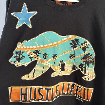 #ad Hustle Life California T Shirt Short Sleeve Size 3XL $15.48