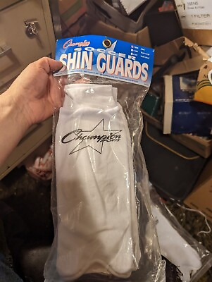 CHAMPION SPORTS SOCCER SHIN GUARDS WHITE SSM ADULT NEW IN PACKAGE $6.99