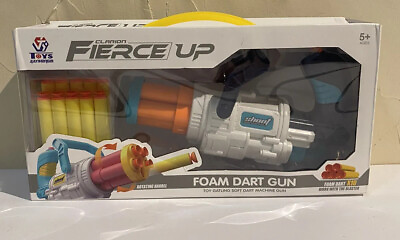 #ad Toy Gatlin Soft Darts Machine Gun Kids White Fierce Up $21.25