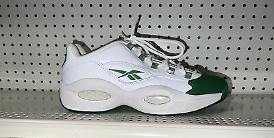 #ad Reebok Question Low Green Toe Mens Basketball Shoes Size 10.5 White Green GZ0367 $100.00