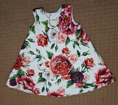 #ad Dolce amp; Gabbana Girls Floral Dress Size 4Y See Measurements Tag in Pics AU $75.00