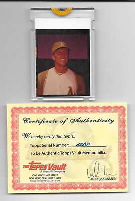 #ad ONE OF A KIND 1972 TOPPS PROOF ken holtzman JEWISH sy berger 1 1 COA 2nd of 4 $50.00