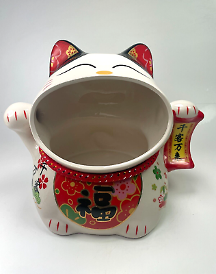 #ad Neko Maneki Lucky Cat Piggy Bank Money Candy Storage Restaurant Home Deco B40 $39.99