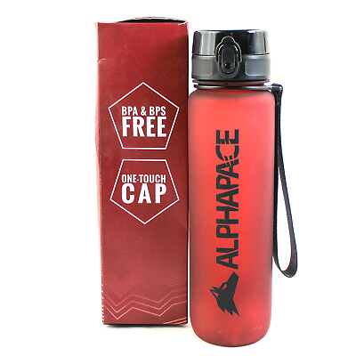 #ad Alphapace Water Travel Bottle Travel Beverages Strap Camping Hiking 1000 ML $16.50