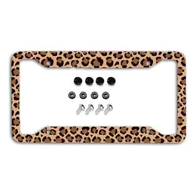 #ad Leopard Cheetah Print License Plate Frame New $9.95