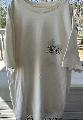 #ad 100% Cotton Mens Large T Shirt Relax Paradise BEACH BOCA ISLAND Wear FL Tee Surf $19.50