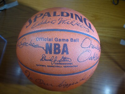 #ad 1989 90 NEW YORK KNICKS signed Spalding Official Game NBA Ball 12 autos Ewing $325.00