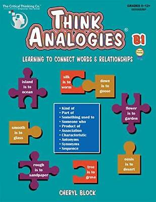 #ad Think Analogies Level B Book 1: Learning to Connect Words amp; Relationshi GOOD $5.58