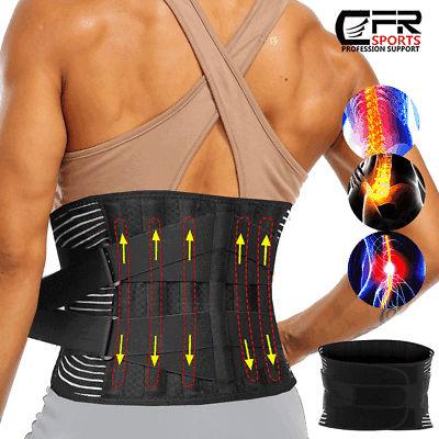 #ad Adjustable Lower Back Brace Lumbar Support Waist Belt for Men Women Pain Relief $13.99