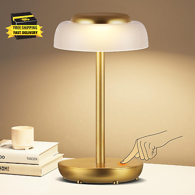 #ad Battery Operated LED Table Lamp 5000Mah Cordless Desk Lamp with 3 Level Brightn $47.55