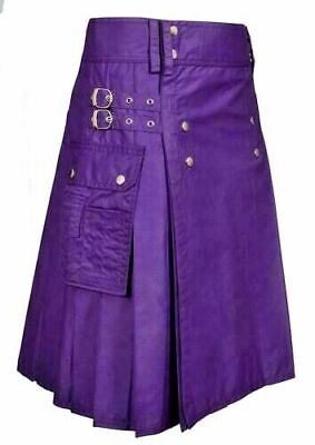 #ad Purple Utility Kilt Scottish Cotton Fashion Kilts For Men amp; Women $49.99