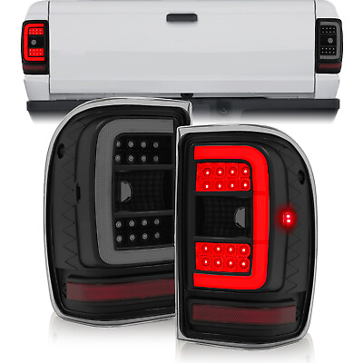 #ad LED C Light Bar For Ford Ranger 2001 2011 Smoke Black Housing LED Tail Lights $119.00