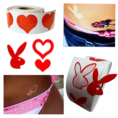 #ad Bunny amp; Hearts Tanning Stickers 100 Pack Spray Tan Tanning Bed Outdoor $4.00