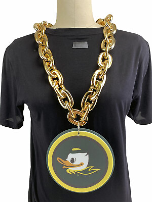 #ad New NCAA Oregon Ducks GOLD Fan Chain Big Necklace Foam $32.18