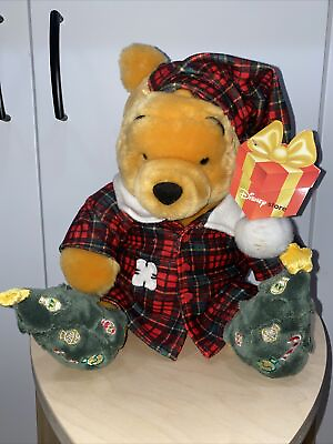 #ad Disney Store Holiday Morning Christmas Winnie The Pooh Plush 12” *Original Tags* $25.00