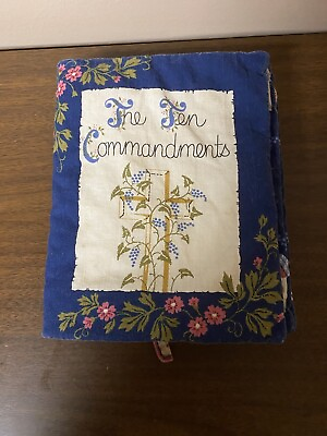 #ad Beautiful Christian Fabric Book The Ten Commandments Homemade $6.08