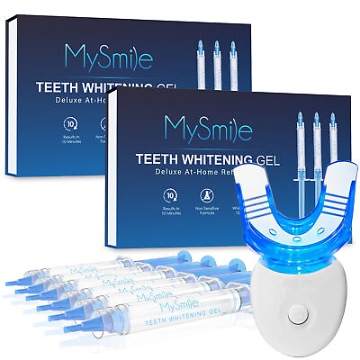 #ad MySmile 35% Teeth Whitening Kit 6PC Non Sensitive Gel Tooth Whitener Light Tray $39.99