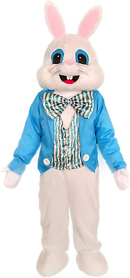 #ad New Easter Bunny Costume Rabbit Halloween Mascot Costume Adult Fancy Dress $82.51