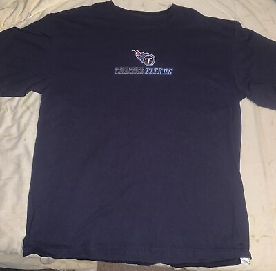#ad Tennessee Titans NFL Team Apparel Mens XL Navy Short Sleeve Graphic T Shirt $11.00
