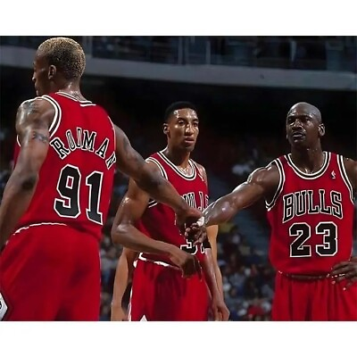 #ad Michael Jordan Scottie Pippen Dennis Rodman Moments 8x10 PHOTO PRINT $7.98