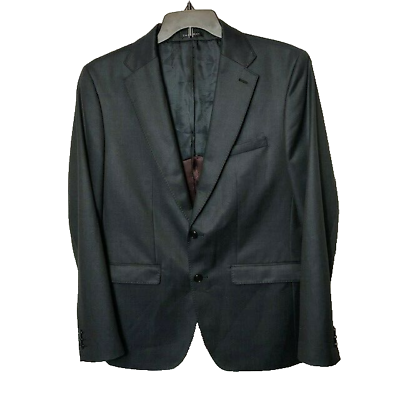 #ad Zara Man Blazer Size USA 44 Eur 54 Blue 2 button front Classic Fit Sport Coat $19.99