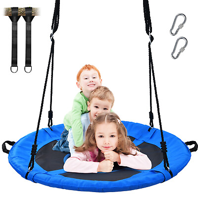 #ad 40quot; Saucer Tree Swing for Kids 700lb Outdoor Round Disc Swing Waterproof Hanging $56.52