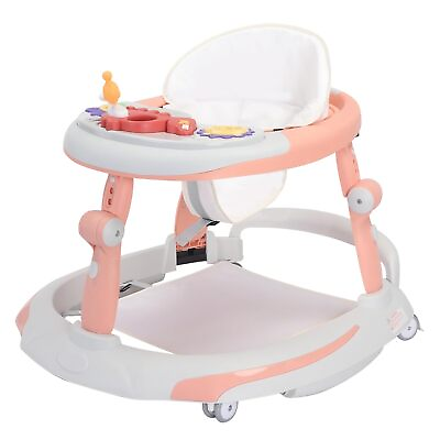 #ad Foldable baby walker adjustable height music toy no battery removable tray $52.99