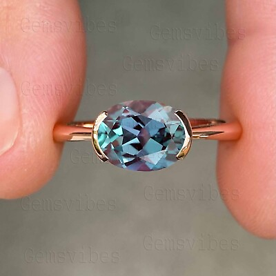 #ad S925 Sterling Silver Fine Jewelry Handmade Multicolor Alexandrite Gemstone Rings $37.89