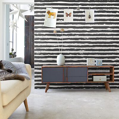 #ad Wall stripes Stripe wall cover Non Woven wallpaper Any color Home Mural Striped $309.95