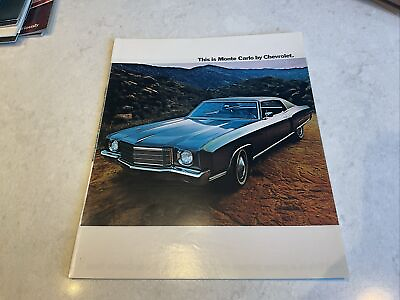 #ad Vintage 1970 Chevrolet The Is Monte Carlo By Chevrolet Brochure $14.99